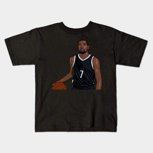 Kevin Durant- Brooklyn Nets Kids T-Shirt by ActualFactual